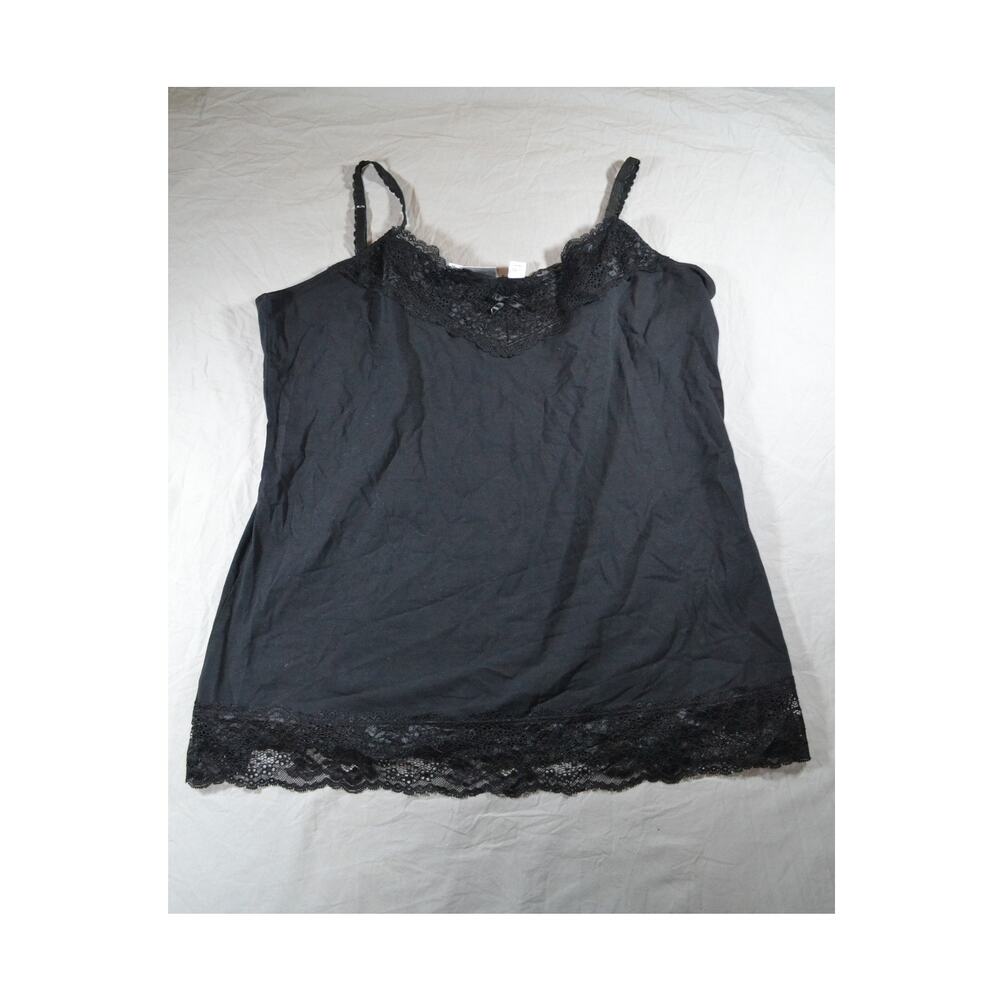 Avenue Vintage Lace Fairy Tank Tops Cami Black Size Large